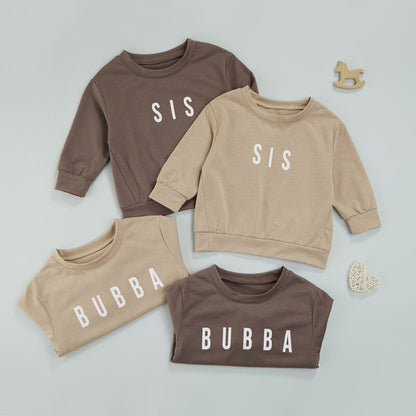 Toddler Solid Letter Print  Pullover